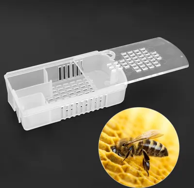 Produktbild von 5Pcs Transparent Kunststoff Königin Biene Käfig Bienenzucht Werkzeug Ausrüstung Zubehör