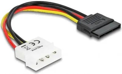 Image de Delock 60100 Stromkabel Delock SATA 15Pin -> Molex 4Pin Bu/St 0.13m