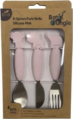 Obrázek produktu pro Příbor silikon + nerez Pink