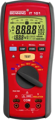 Produktbild von Benning Widerstandsmessgerät, True RMS, an elektr. Anlagen, Grün-LED, Fremdspannungs-LED, 1 Stk.