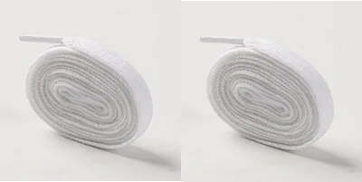 Obrázek produktu pro INF Ploché tkaničky z polyesteru, 4 páry Bílý M