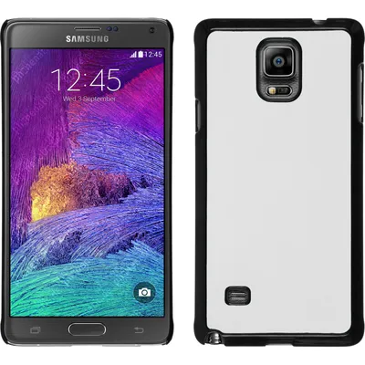 Produktbild von PhoneNatic Case kompatibel mit Samsung Galaxy Note 4 - Hülle weiß Lederoptik Hard-case + 2 Schutzfolien