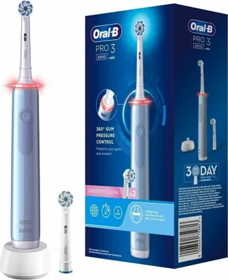 Produktbild von Oral-B Pro 3 3000 Sensitive Clean, Elektrische Zahnbürste (hellblau/weiß)