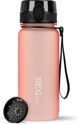Produktbild von uberBottle softTouch Trinkflasche mit Sieb 650ml / Flamingo Pink/ 720DGREE