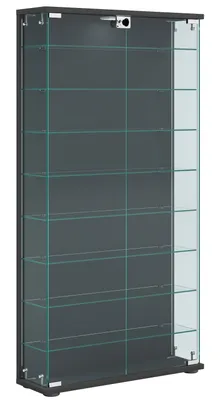 Productafbeelding van StelasL vitrinekast 2 deuren antraciet.