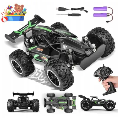 Produktbild von 1:18 Scale All-Terrain Ferngesteuertes Auto, 15 km/h, 4WD mit 2.4 GHz Fernbedienung, RC Auto mit 2 wiederaufladbaren Batterie, Geschenk für Kinder