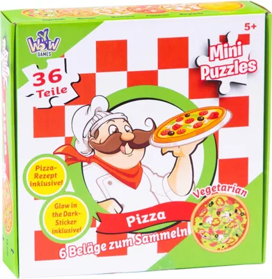 Obrázok produktu pre Puzzle mini Pizza 6 rôznych motívov 36 dielikov