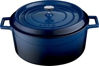 Produktbild von CHEFGASTRO Lava Gusseisen Casserole Durchmesser 28 Blau BxTxH 360x290x135mm