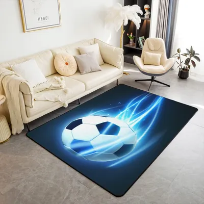 Produktbild von Fußballteppich 100 x 150cm für Wohnzimmer und Schlafzimmer
