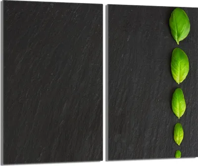 Immagine prodotto di Piastre copriforno 2 pezzi 30x52 Copriforno in Vetroceramica vetro, ardesia basilico