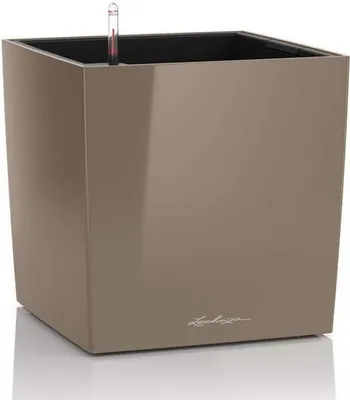 Obrázok produktu pre LECHUZA CUBE 50, Kvetináč, Voľne stojace, Polypropylén (PP), Taupe, Vnútorný, Čierna