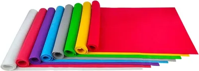 Zdjęcie produktu dla Zestaw filcu 8 kolorów, 40 cm x 1 m, miękki i elastyczny, do rękodzieła