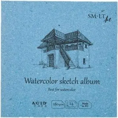 Produktbild von SMLT Skizzenbuch Aquarell quadratisch 14 cm 280g24 Blatt