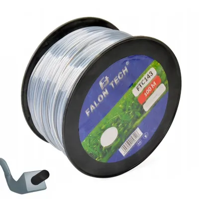 Produktbild von 100m 4-Kant 2,4mm Faden mit verstärktem Kern für Fuxtec Einhell Stihl Motorsense