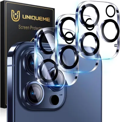 Obrázok produktu pre Ochrana fotoaparátu pre iPhone 15 Pro/15 Pro Max, 3 kusy, stabilná, odolná proti poškriabaniu
