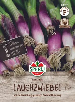 Produktbild von SPERLI Lauchzwiebelsamen Red Toga Allium fistulosum 2 lfd. Meter