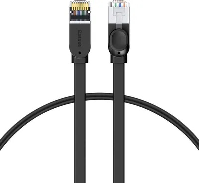 Produktbild von Baseus Cat 6 UTP Ethernet RJ45 Kabel Flach 1m schwarz