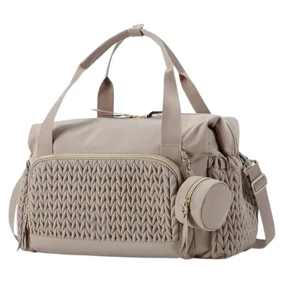 Produktbild von Groß Wickeltasche mit Schnullertasche, Multifunktions Babytasche, Grau