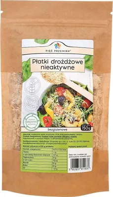 PŁATKI DROŻDŻOWE NIEAKTYWNE BEZGLUTENOWE 150 g - PIĘĆ PRZEMIAN