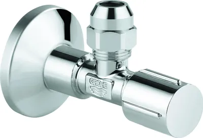 Immagine prodotto di Grohe Rubinetto ad angolo 22037 1/2x3/8" Rosetta Maniglia in metallo Raccordo a compressione 10 mm cromato, 1 pz.