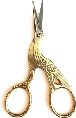 Produktbild von Stickschere - Stickschere - Nähschere - Schere - Kleine Schere - Feine Schere - Gold - Mini-Schere