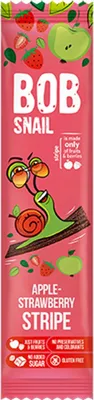 Image de Eco Snack Bob Snail Stripe Fruit slice pomme, fraise (14g), 104557