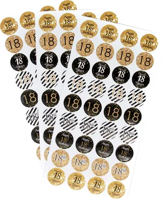 Produktbild von Oblique Unique 18. Geburtstag Sticker Jubiläum Deko Aufkleber 108 Stk. Geschenk Dekoration Party Geburtstagsdeko