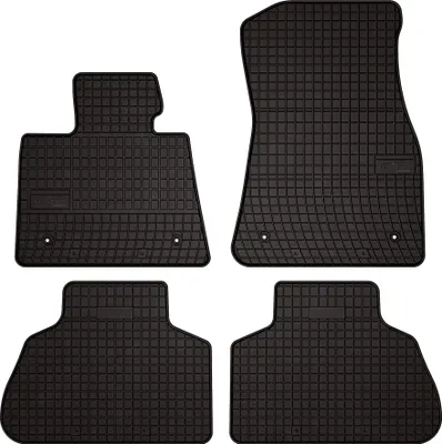 Produktbild von Gummifußmatten passend für BMW X5 G05 (SUV, Bj. 2018-) –  schwarz, passgenau, mit Befestigungen set 4 Stk. - Gummi-Automatten