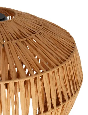 Imagen del producto de Lámpara colgante EGLO Sheldon, lámpara de techo para comedor de 1 luz, estilo bohemio, lámpara colgante con pantalla de papel de mimbre, casquillo E27, diámetro 38 cm