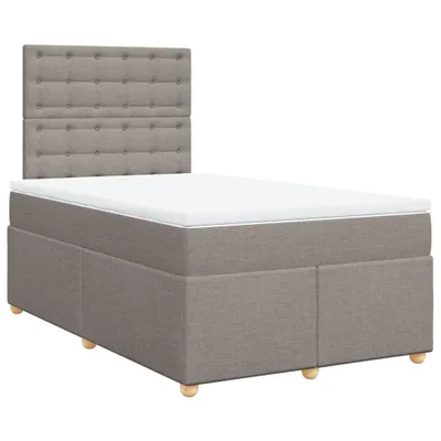 Produktbild von vidaXL Boxspringbett mit Matratze Taupe 120x200 cm Stoff
