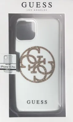 Produktbild von Guess Hardcase Glitter 4G Circle Logo weiß für iPhone 11 PRO Cover Hülle