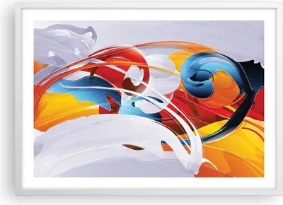 Produktbild von Gerahmtes Poster - Weißer Rahmen - Abstraktion modern - 70x50 cm - Wand Bild - Wanddeko - Wandbilder - Kunstposter - Wandposter - Bilderrahmen - Bilder - Kunstdruck - Wandbild - P2WAA70x50-3529