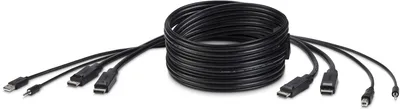 Produktbild von Belkin F1D9020B06T, 1,8 m, USB, USB, DisplayPort, Schwarz, Männlich