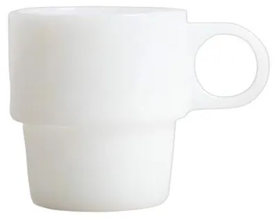 Obrázek produktu pro Homla PALLORA, bílá sklenice se skleněnou rukojetí, objem 250 ml