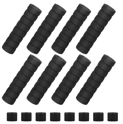 Produktbild von 8-teiliges Türgriffschutz-Set mit Schwammstopper, schwarz, Türstopper, Griffschutz, antistatische Türgriffabdeckung, elastische Schutzhülle, Sicherheitsabdeckung für Wände