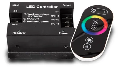 Zdjęcie produktu dla Kontroler LED RGB Dotykowy pilot radiowy do 18A