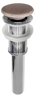 Produktbild von Sapho Waschbecken-Ablaufgarnitur 5/4", klick-klack, Beton-Stopfen, Weiß Sandstein