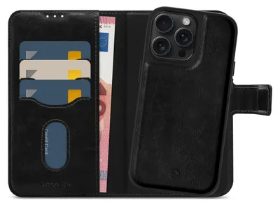 Imagen del producto de Funda tipo billetera "gelly" 2 en 1, compatible con MagSafe, para Apple iPhone 15 Pro Max, color negro
