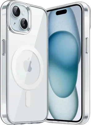 Produktbild von Schutzhülle für iPhone 15 kompatibel mit MagSafe – Transparente Silikon Handyhülle