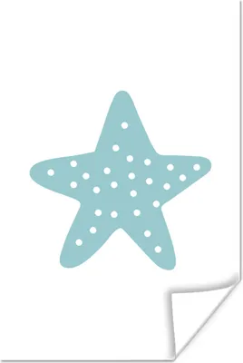 Produktbild von MuchoWow® Poster Stern - Punkte - Pastell - Mädchen - Jungen - Kinder 40x60 cm - Plakate für die Wand - Poster Babyzimmer