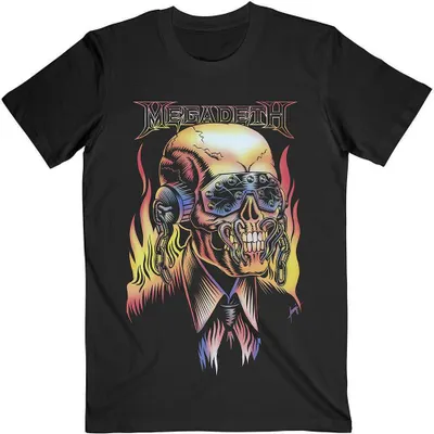 Produktbild von Megadeth Flaming Vic Black M T-Shirt