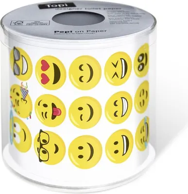 Produktbild von bedrucktes Toilettenpapier - Topi Smileys