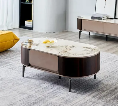 Image de Designer Marron Table basse Salon Meubles en bois Table d'appoint Nouveau