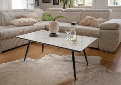 Produktbild von Couchtisch >2120-19< in Keramik Hochglanz - 60x110x42x60 (LxBxHxT)