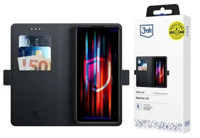 Immagine prodotto di 3mk custodia protettiva a portafoglio per Realme C35 con funzione stand-up custodia del telefono cellulare flip case con slot per schede flip cover