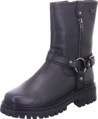 Produktbild von Lazamani Merle Damen Leder Biker-Boots Black Größe 39