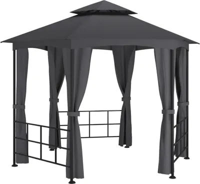 Produktbild von vidaXL Pavillon mit Seitenwänden 3,1x2,7 m Anthrazit