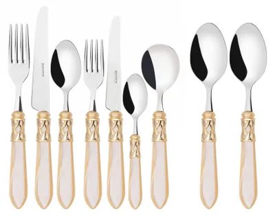 Immagine prodotto di ALADDIN Ghiera Dorata, Posate Set 44 pz, Scatola Gallery, Casa Bugatti