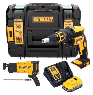 Image de DeWalt DCF 620 E1T Visseuse pour cloisons sèches sans fil 18 V 30 Nm Brushless + 1x batterie Powerstack 1,7 Ah + chargeur + TSTAK