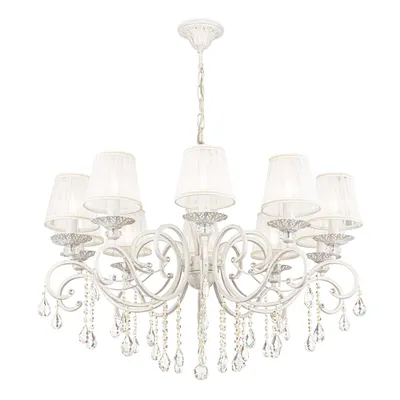 Produktbild von Maytoni Grace Kronleuchter ARM247-10-G 10xE14, Weiß mit Gold, aus Metall, exkl. Leuchtmittel